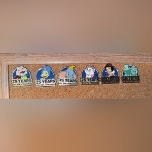 Colorful Cartoon Pin 25th anniversary wdw